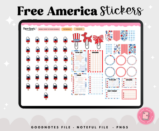 Free I Love America Stickers