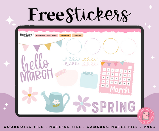 Free March Stickers 2025