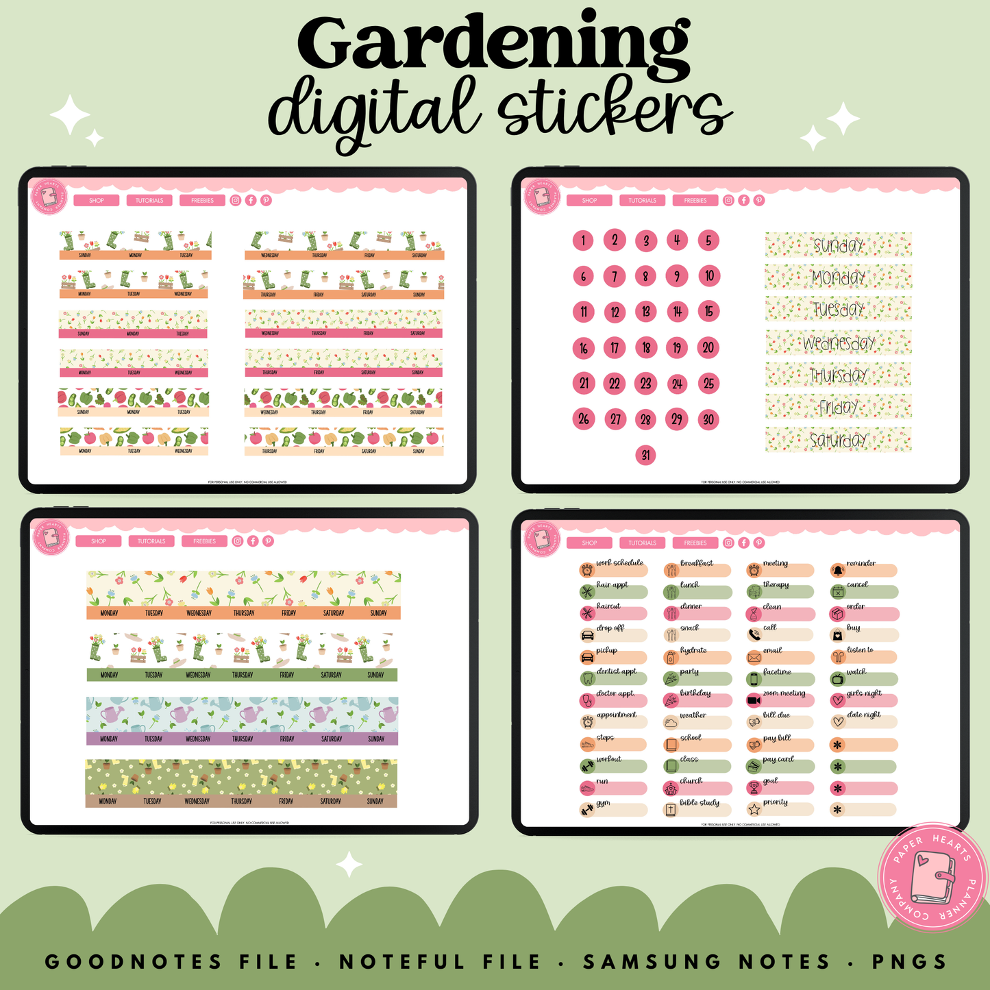 Gardening Stickers