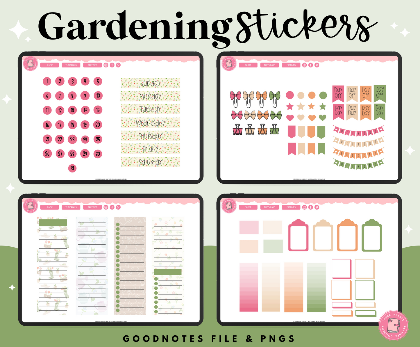 Gardening Stickers