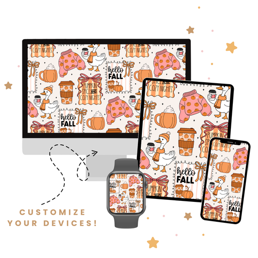 Girly Fall Frames Wallpapers