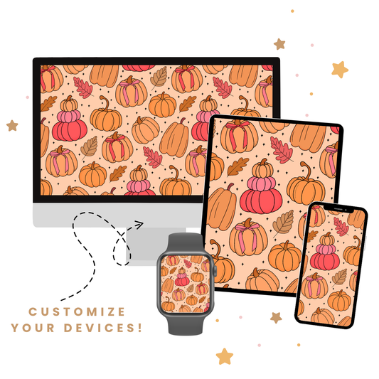 Girly Fall Pumpkins Wallpapers