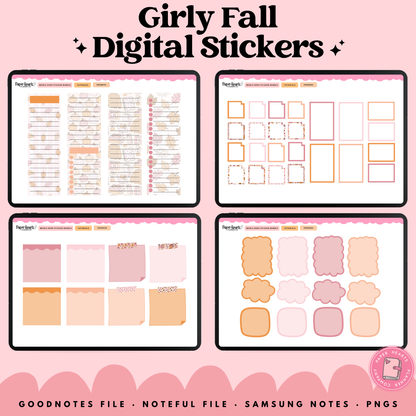 Girly Fall Stickers