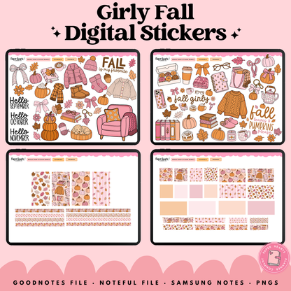 Girly Fall Stickers