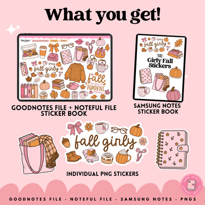 Girly Fall Stickers