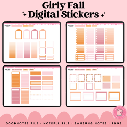 Girly Fall Stickers