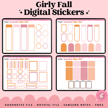 Girly Fall Stickers