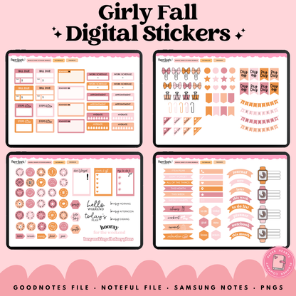 Girly Fall Stickers
