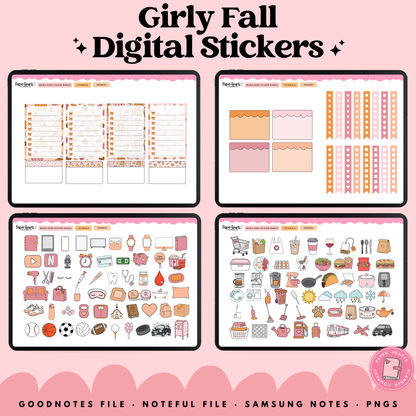 Girly Fall Stickers