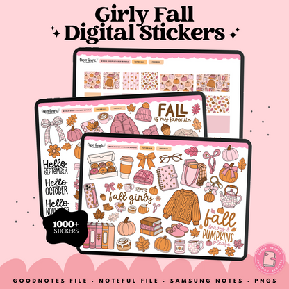 Girly Fall Stickers