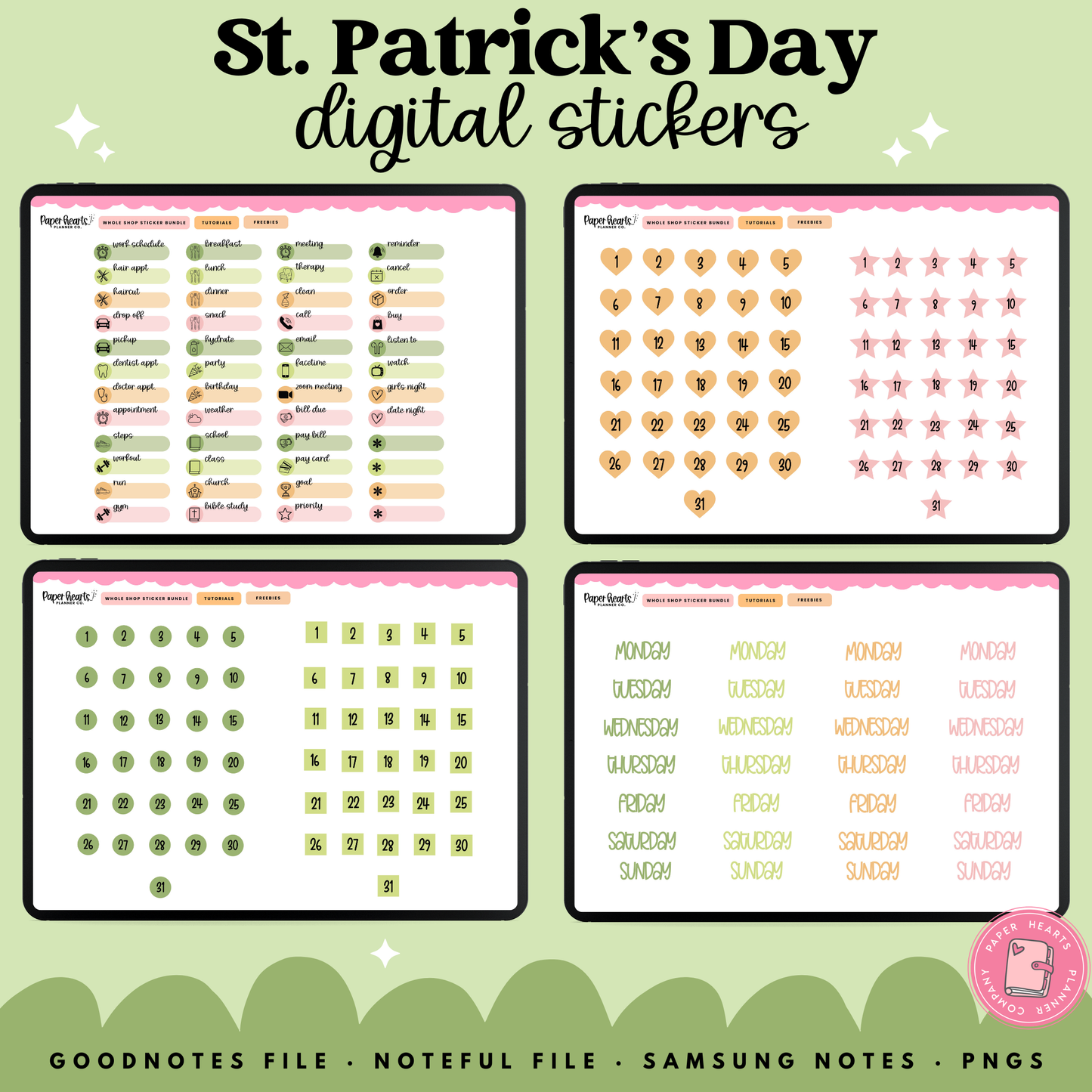 Girly Goose St. Patrick's Day Stickers