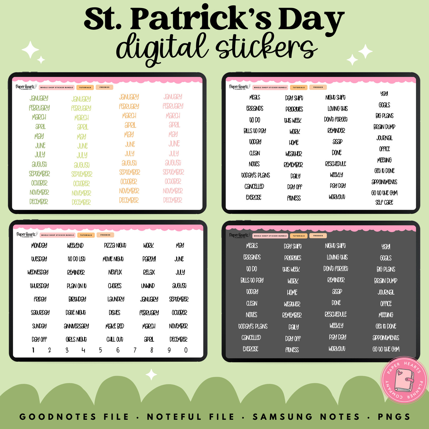 Girly Goose St. Patrick's Day Stickers