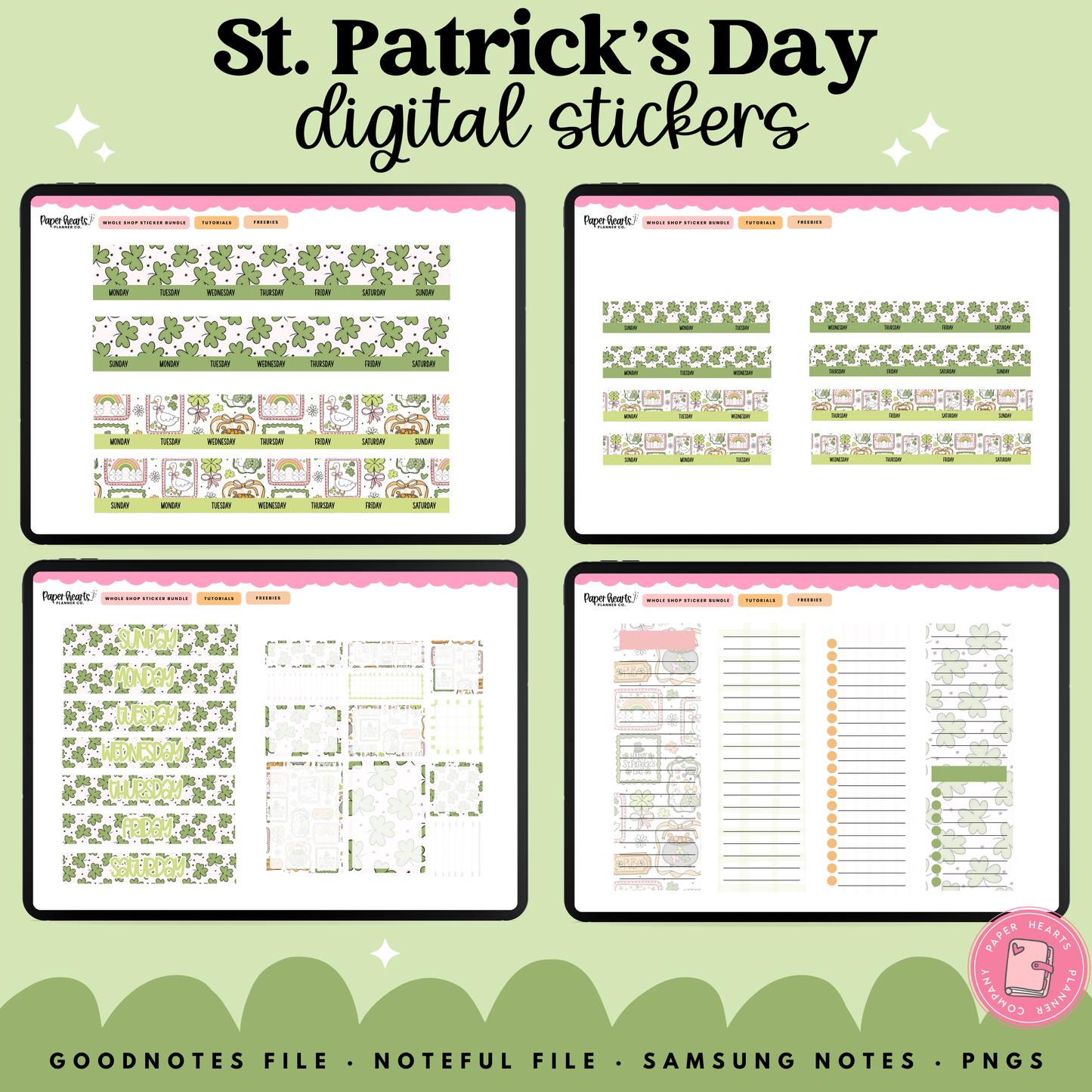 Girly Goose St. Patrick's Day Stickers