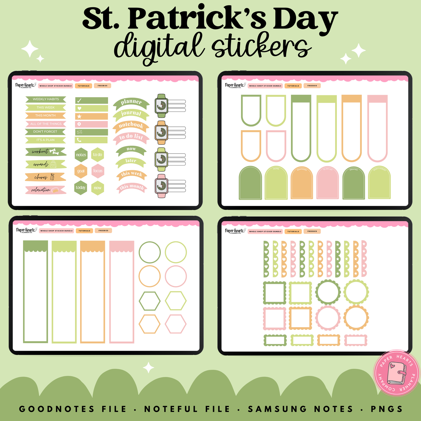 Girly Goose St. Patrick's Day Stickers