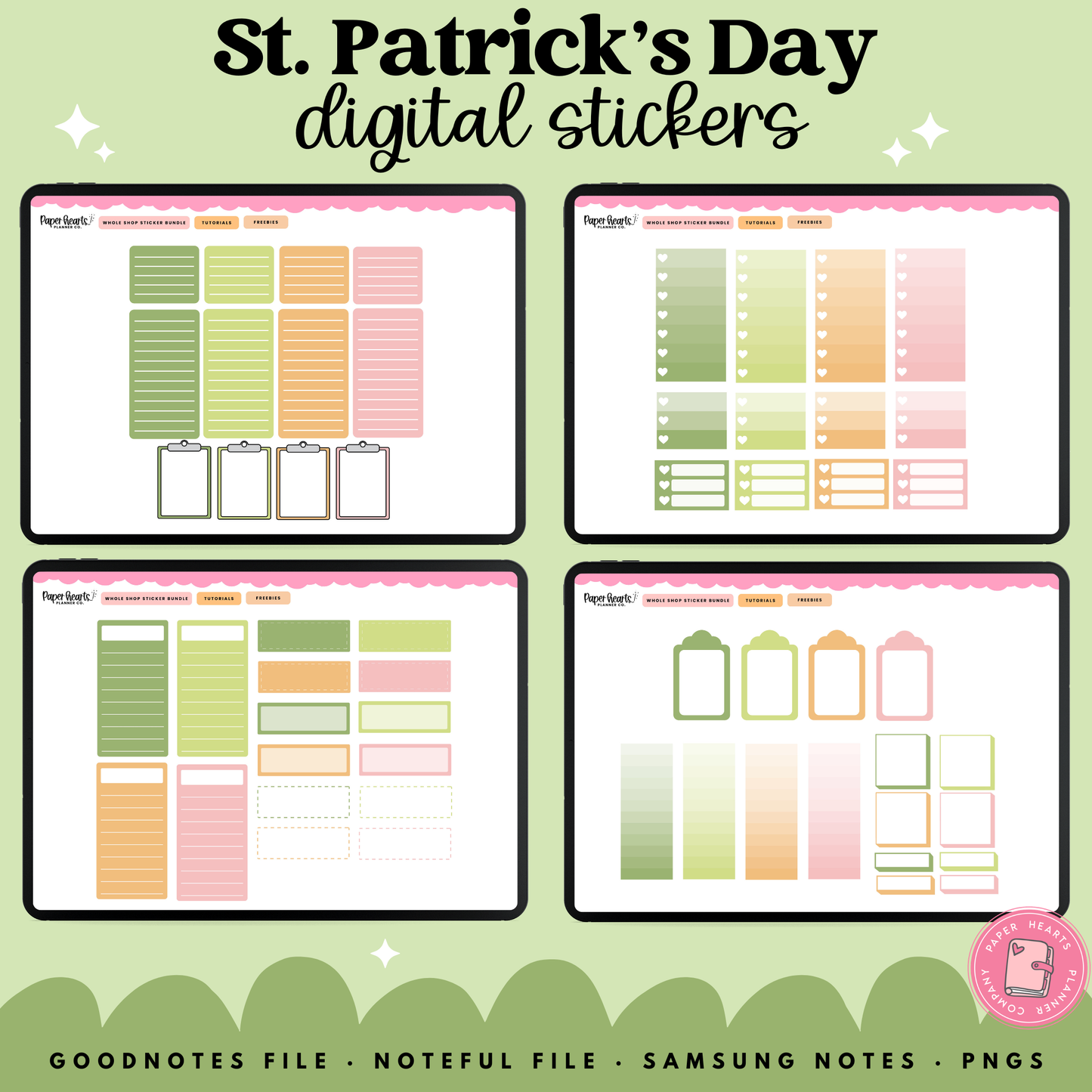 Girly Goose St. Patrick's Day Stickers