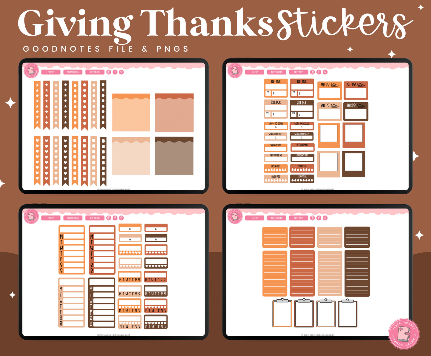 Giving Thanks Stickers