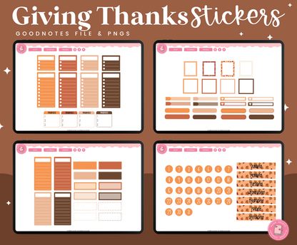 Giving Thanks Stickers