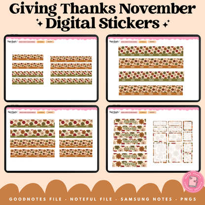 Giving Thanks November Stickers