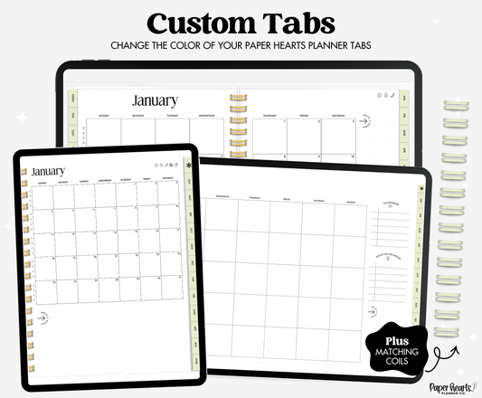 Hello April Green Tabs