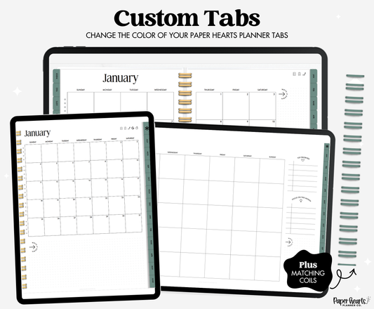 Green Warm & Cozy Winter Tabs