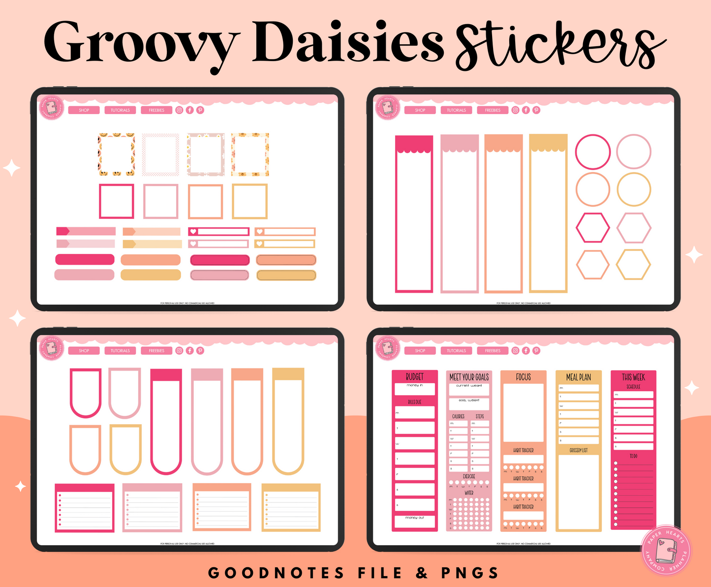 Groovy Daisies Stickers