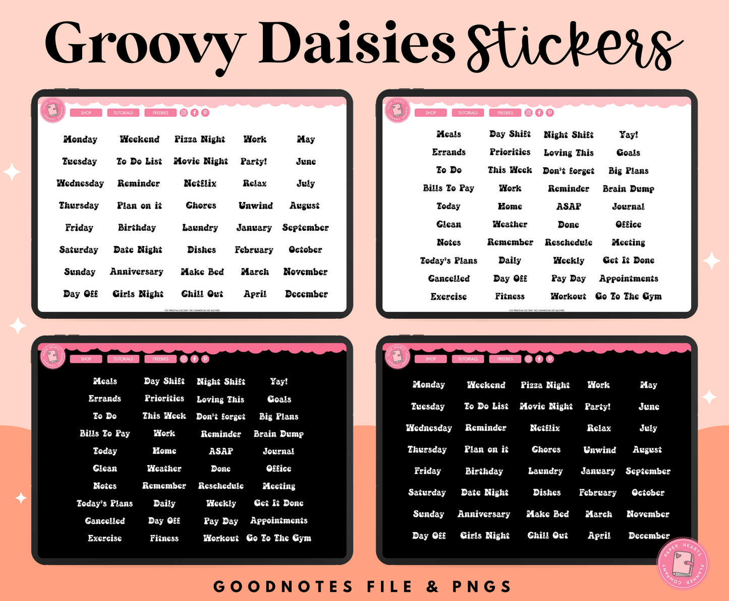 Groovy Daisies Stickers