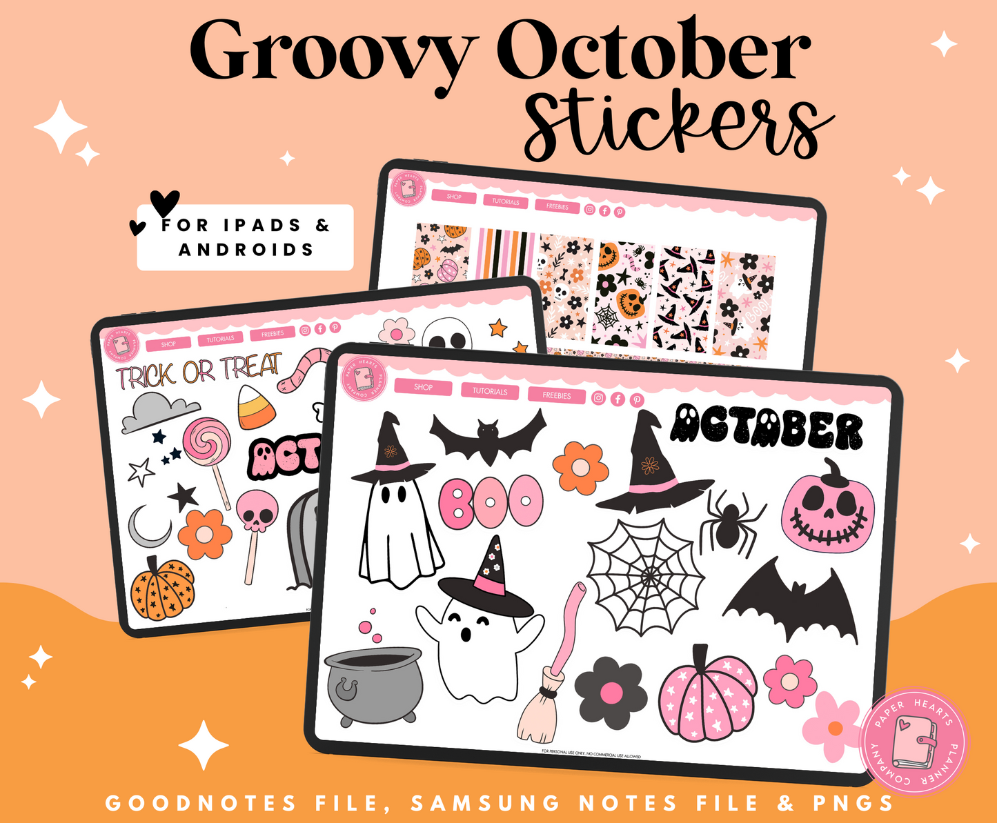 Groovy October Stickers