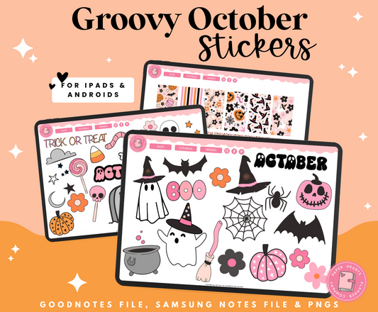 Groovy October Stickers