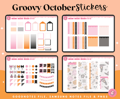 Groovy October Stickers