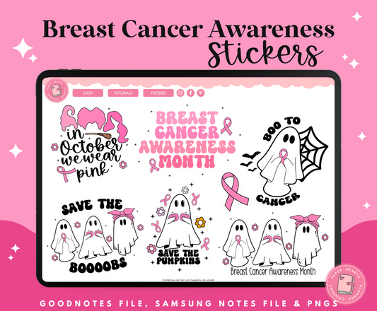 Breast Cancer Awareness Halloween Stickers