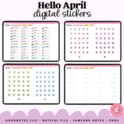 Hello April Stickers