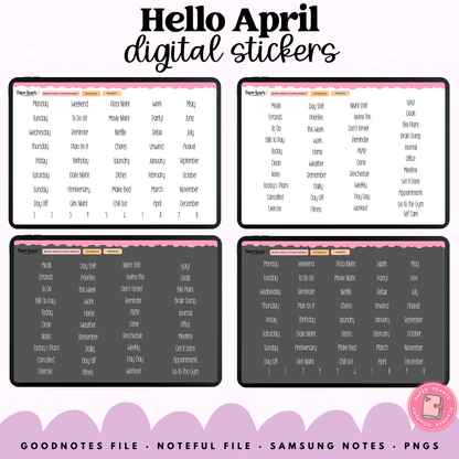 Hello April Stickers