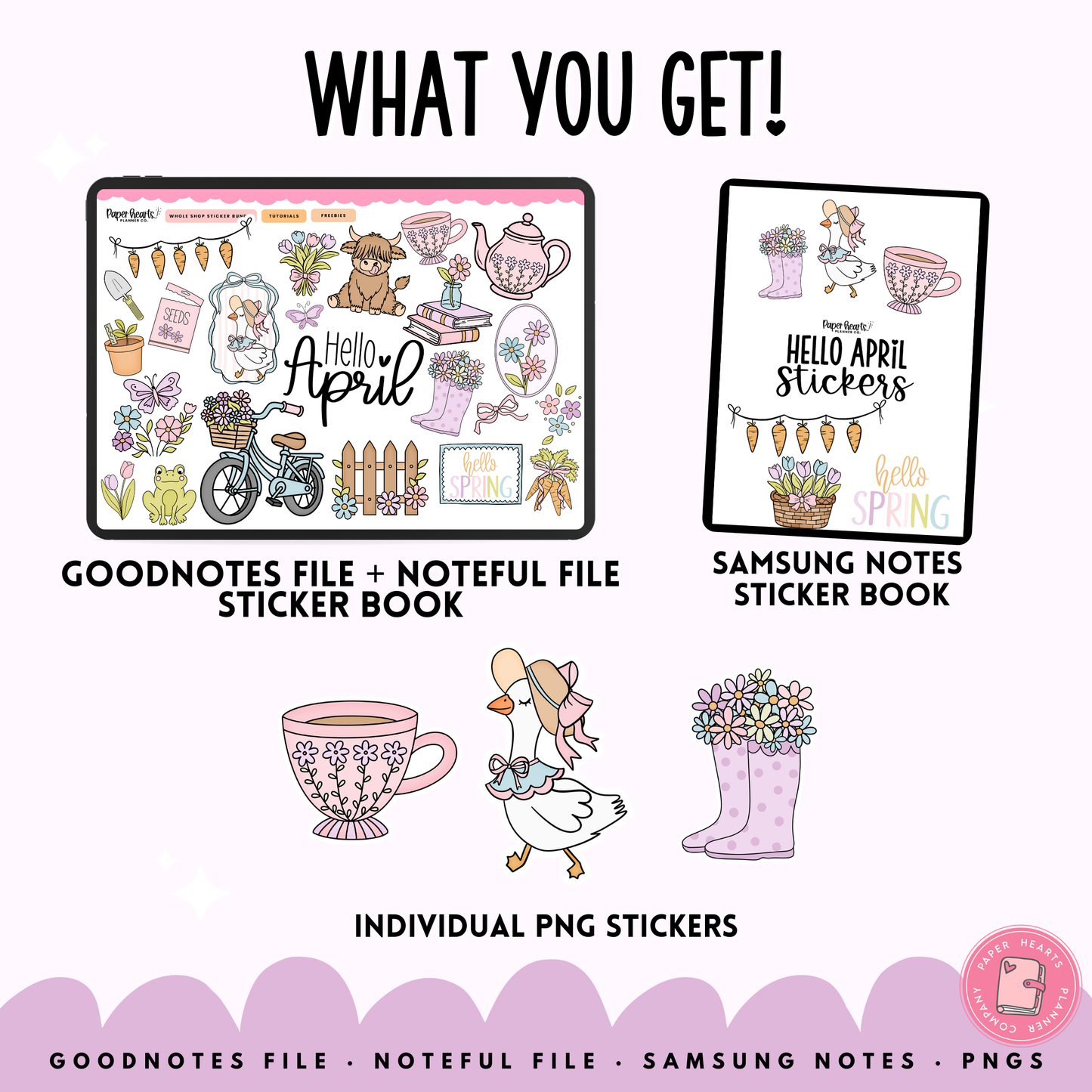 Hello April Stickers