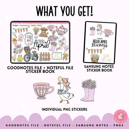 Hello April Stickers