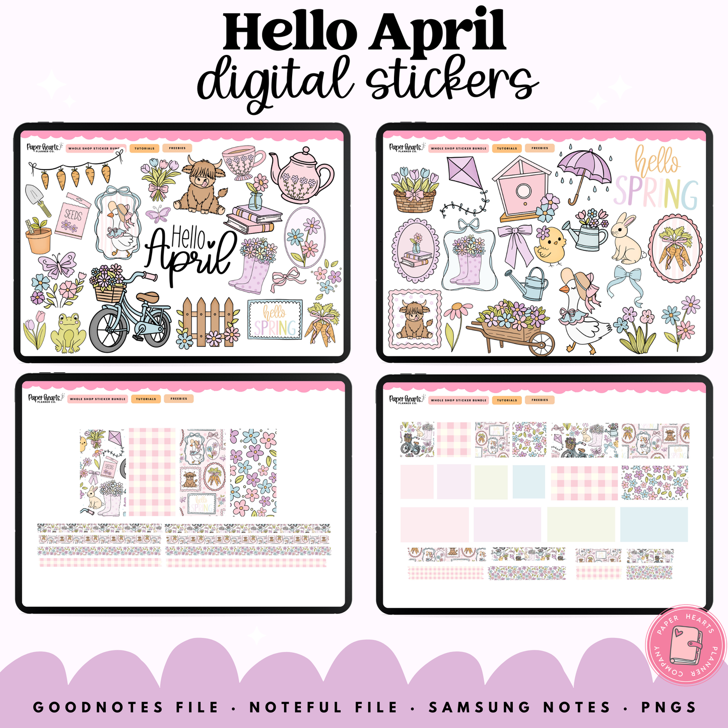 Hello April Stickers