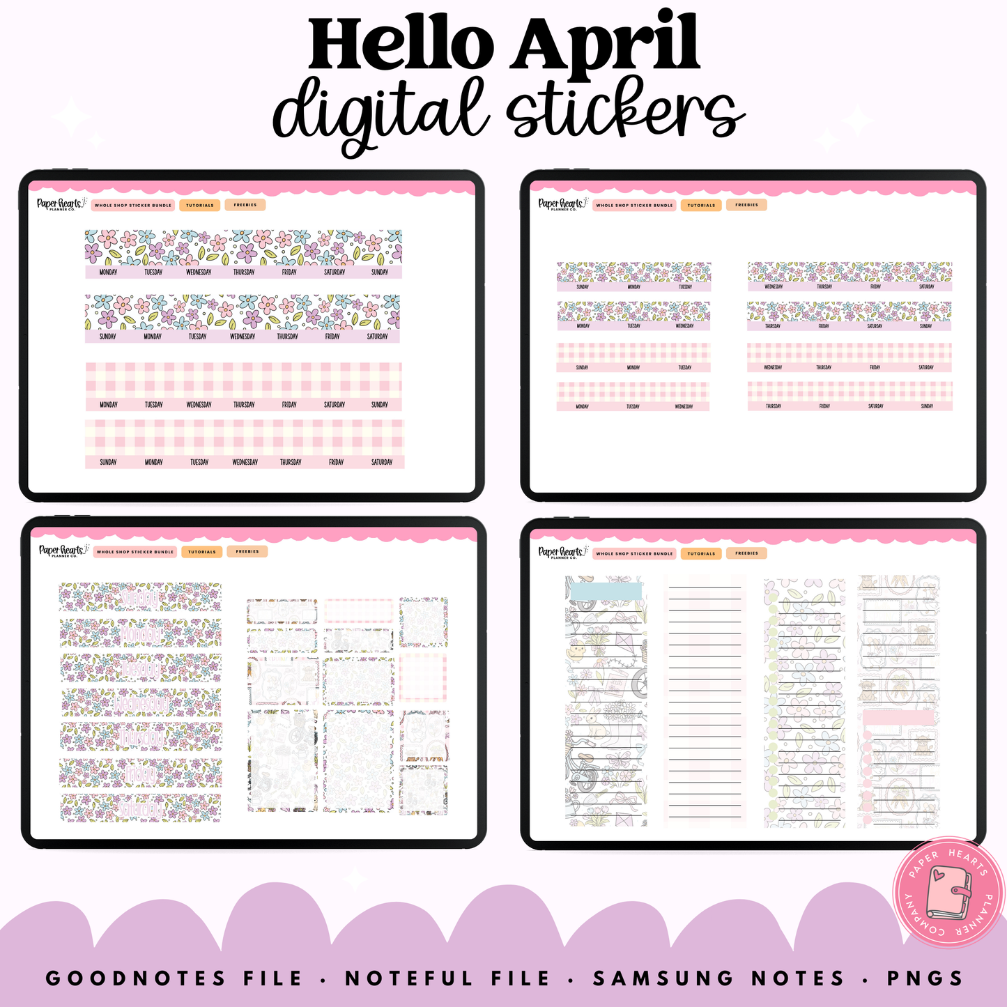 Hello April Stickers