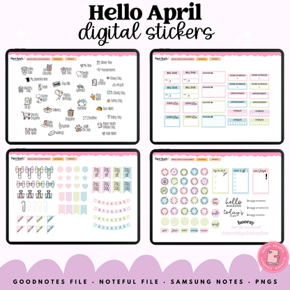 Hello April Stickers