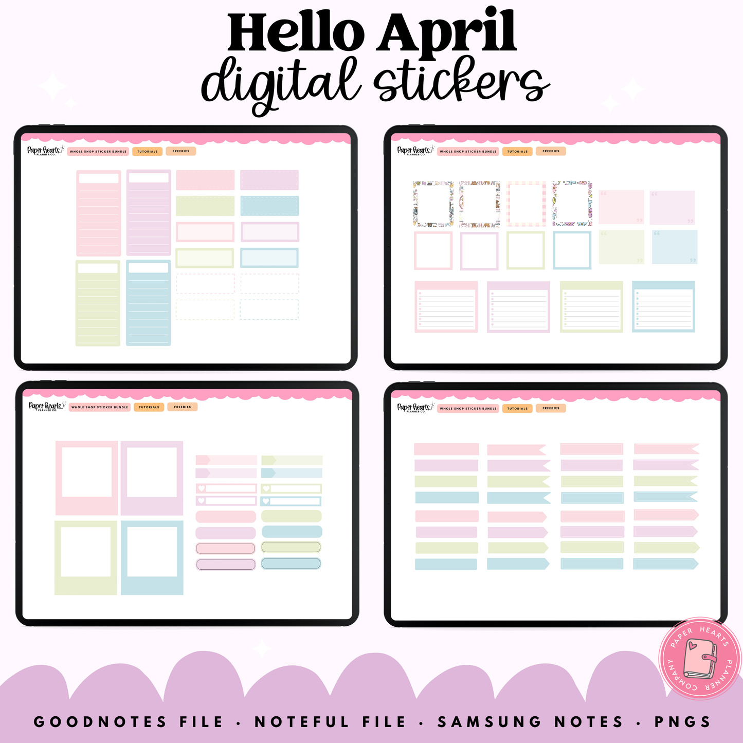 Hello April Stickers