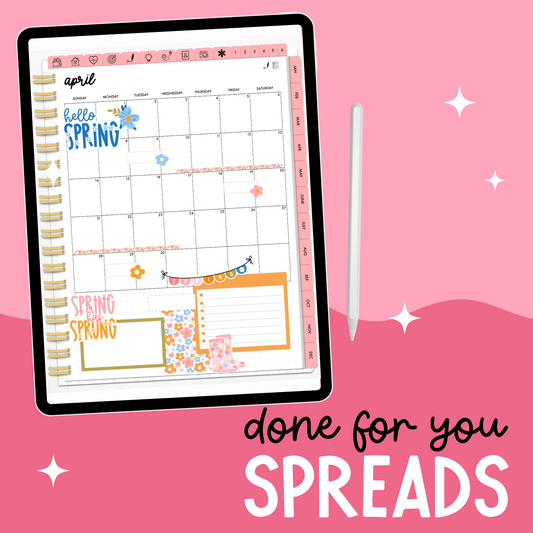 Copy of Hello Spring Monthly DFY Spread - Portrait