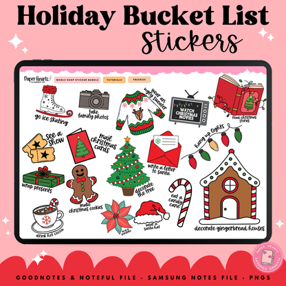 Individual Holiday Bucket List Stickers
