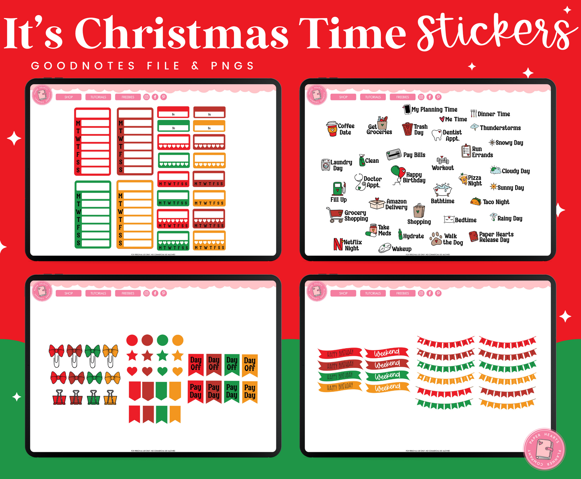 it-s-christmas-time-stickers-paper-hearts-planner-co for Free Printable Avery 5160 Christmas Labels It's Christmas Time Stickers – Paper Hearts Planner Co. for Free Printable Avery 5160 Christmas Labels