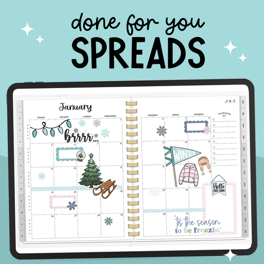 January Calendar DFY Spread