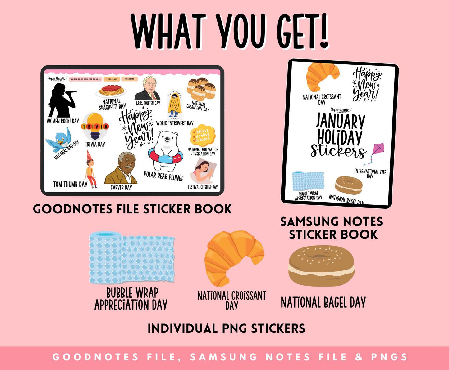 January Holidays Stickers