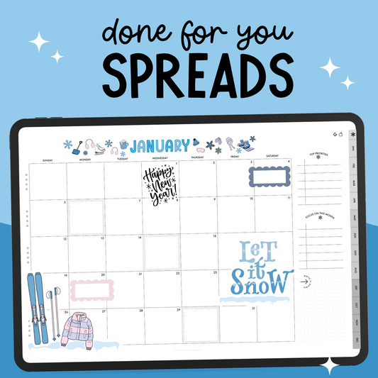 January No Coils Calendar DFY Spread