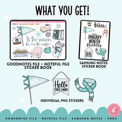 January Winter Stickers