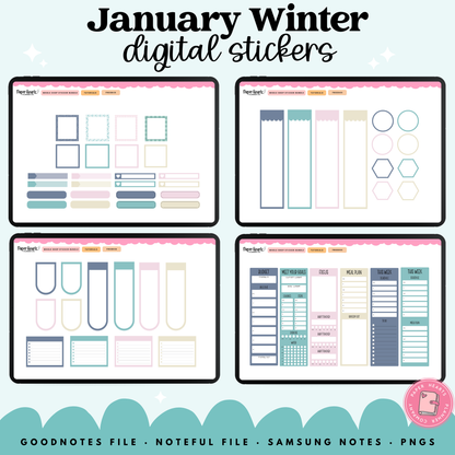 January Winter Stickers