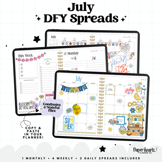 July Done For You Spreads Bundle