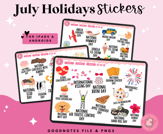 July Holiday Stickers