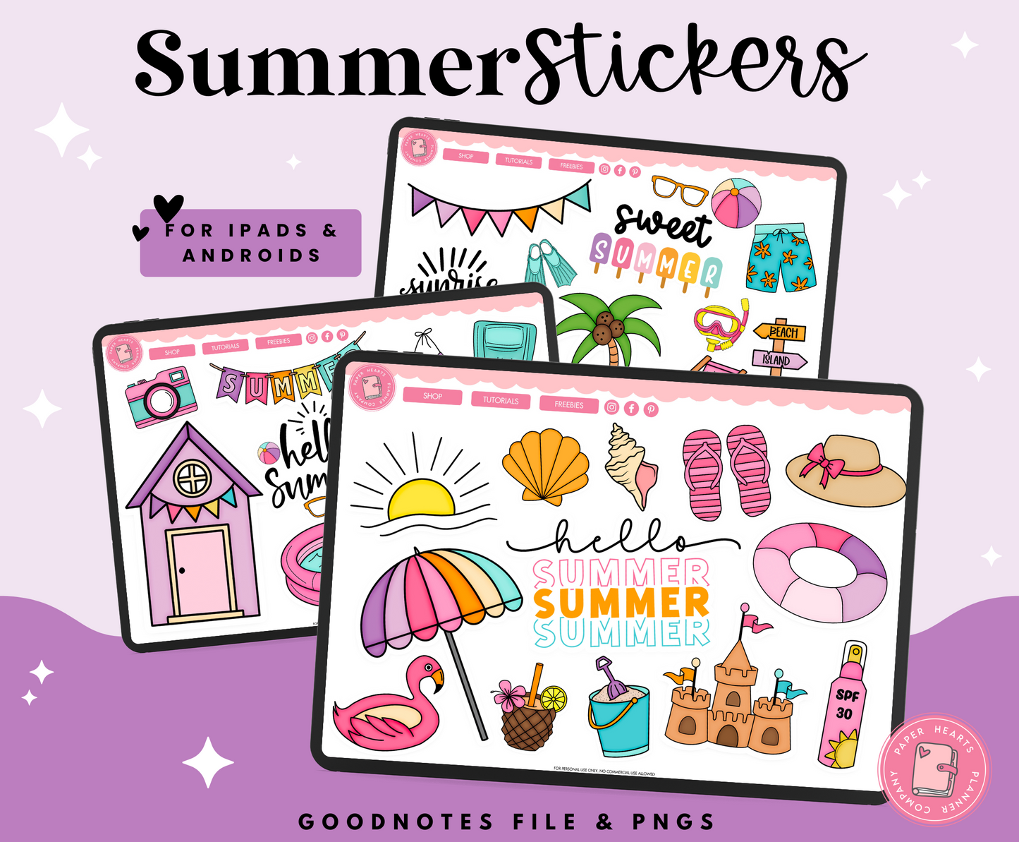 July Summer Stickers