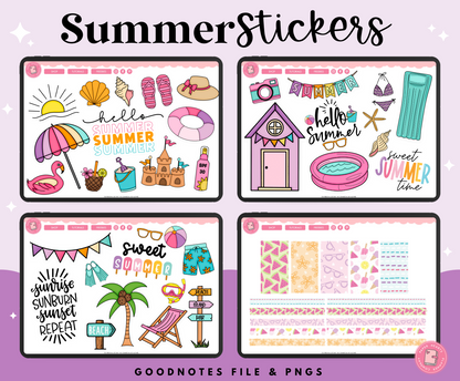 July Summer Stickers